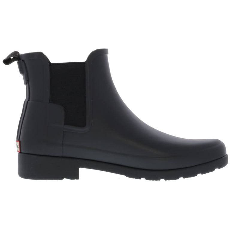 Hunter Women's Original Refined Chelsea Black High-Top Rubber Rain