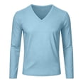 thumbnail image 5 of Vmvidoty 2026 Mens Long Sleeve V Neck Mesh Shirts Lightweight Tees Casual Basic Workout T Shirts Sky Blue 3XL, 5 of 10