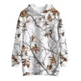 thumbnail image 4 of Psesaysky Girls Hoodies White Tree Branch Print Pullover Hooded Sweatshirts Kids Warm Casual Hoodie Dress Outfits Fall Winter Clothes for 9-10 Years, 4 of 7