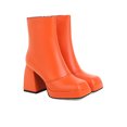 thumbnail image 5 of Puntoco Women Winter Boots Clearanc Solid Color Thick High-Heeled Women'S Boots Orange 9.5(43), 5 of 5