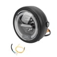thumbnail image 2 of Motor Led Headlight 6.5in Motorcycle Front LED Headlight Vintage Amber White Light Modification Universal 12-24V, 2 of 8
