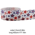 thumbnail image 3 of JZCHUNTOY 1 Pack American Flag Swallowtail Ribbon, 14.75 FT, Double Sided Patriotic Satin Ribbon, Fade Resistant DIY Craft Bow Ribbon for Independence Day Gift Wrapping Party Decor, 3 of 6