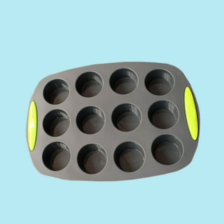 USHOBE Silicone Mold 12 Cavity Double Color Small Round Cup Cake Baking Tools 1Pcs