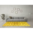 thumbnail image 3 of Ahgly Company Indoor Square Abstract Yellow Modern Area Rugs, 6' Square, 3 of 4