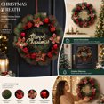 thumbnail image 4 of Dmlowu Christmas Wreath for Front Door, Artificial Wreaths for Front Door Wall Window, Christmas Decorations Indoor Ourdoor, 4 of 7