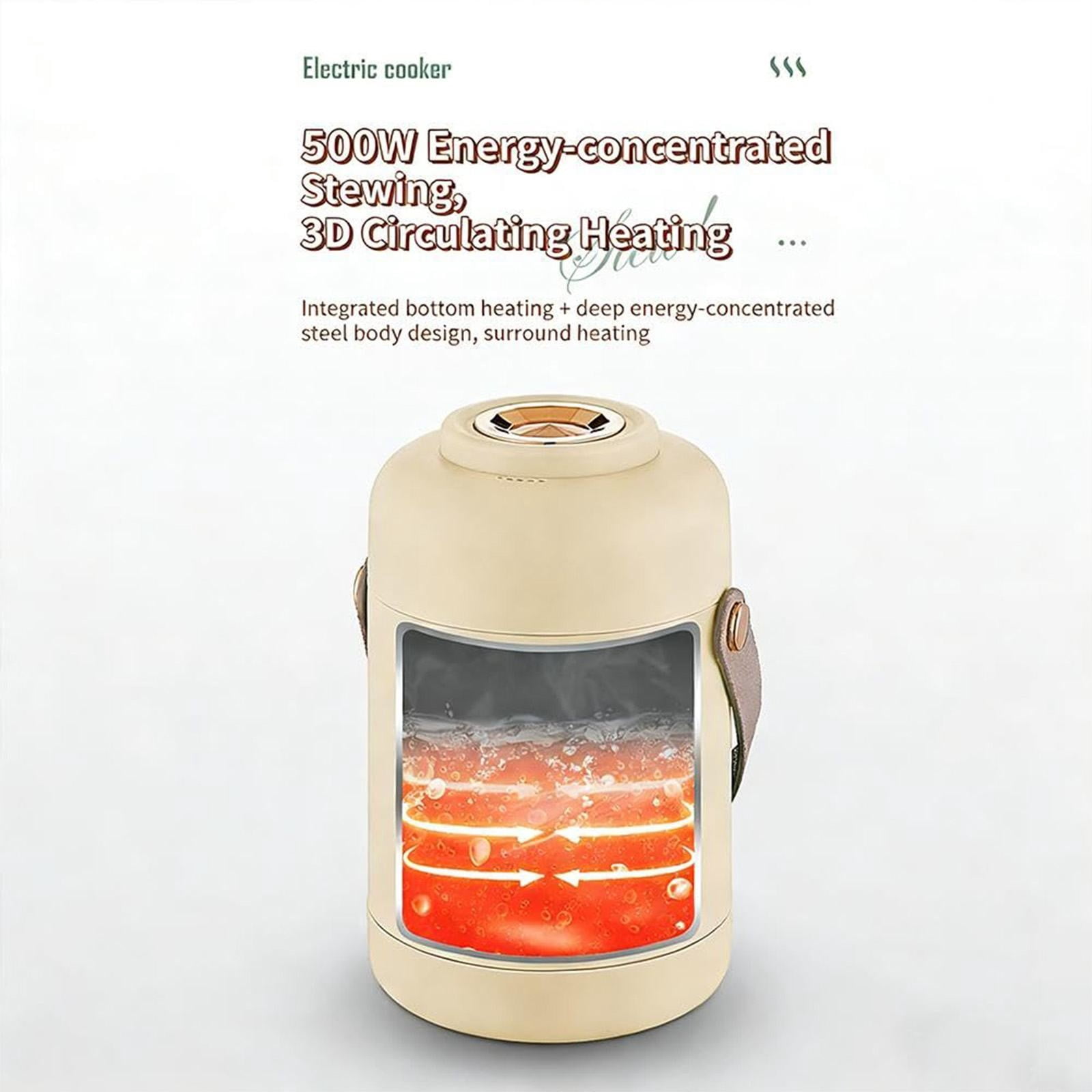 Portable Electric Ceramic Slow Cooker Steamer Multifunctional Pot Rice Porridge