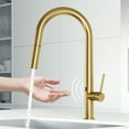 thumbnail image 2 of Greenwich Single-Handle Pull-Down Sprayer Kitchen Faucet with Touchless Sensor in Matte Brushed Gold, 2 of 15