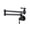 Black Painting, variant on Nickel Brush Rotated Bathtub Basin Sink Mixer Tap Black Paint Solid Brass Kitchen Sink Swivel Wall Mount Pot Filler Faucet