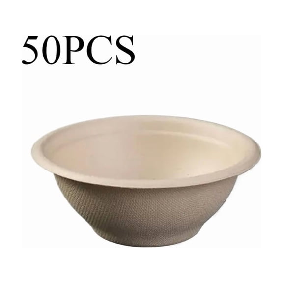 20/50PCS Disposable Paper Bowls Holiday Family Parties Disposable Paper Bowls Soup Desserts Fruit Salads Ice Cream Oatmeal