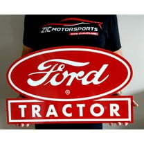 Ford Tractor 1940s Reproduction Red Flat Metal Signs