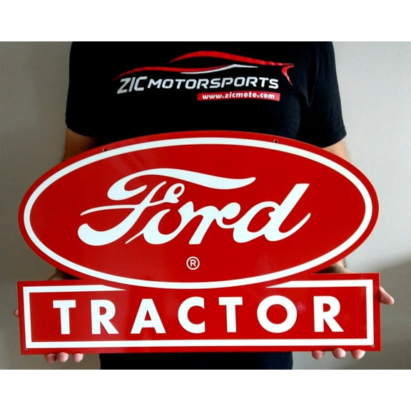 Ford Tractor 1940s Reproduction Red Flat Metal Signs