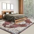 thumbnail image 3 of Garvee 5'x7' Vintage Area Rugs for Living Room, Washable Medallion Rugs Low Pile Non Slip Soft Indoor Rug Carpet for Bedroom Dining Room Office Home Decor, Red, 3 of 9