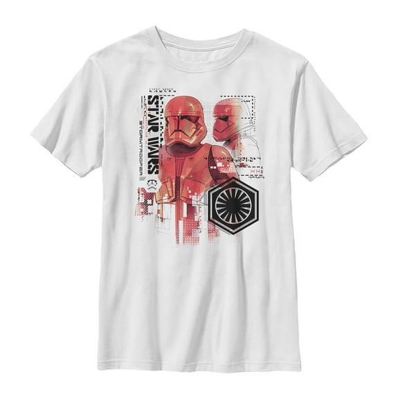 Boy's Star Wars: The Rise of Skywalker Sith Trooper Schematic Detail  Graphic Tee White Medium