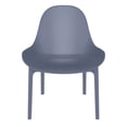 thumbnail image 3 of Luxury Commercial Living 32.75" Dark Gray Solid Patio Lounge Chair, 3 of 9