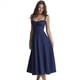 thumbnail image 1 of Vestido Bohemio de Verano para Mujer, Estilo Midi con Corsé, Informal, con Tirantes Finos y Cordones, Estilo Fluido Azul Marino L, 1 of 10