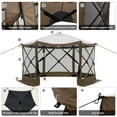 thumbnail image 6 of HOTEEL 12x12 ft Pop Up Gazebo Screen House Tent for Camping with Mosquito Netting, Waterproof, UV Resistant, Portable Carry Bag, for Outdoor Camping, Lawn and Backyard, Brown, 6 of 12