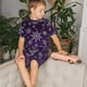 thumbnail image 4 of Balery Snowflake Gradient Purple Conjunto de Pijama Infantil de Manga Corta con Estampado – Ropa de Dormir de Algodón Suave-3X-Large, 4 of 6