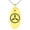 Gold, variant on Stainless Steel Yamaouchi Samurai Crest Engraved Small Oval Charm Pendant Necklace