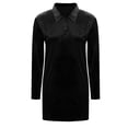 thumbnail image 6 of Fewfanhot Plus Size Summer Dresses Long Sleeve Velvet Dress Spring V Neck Holiday Cocktail Party Formal Mini Dresses for Wedding Guest, 6 of 6