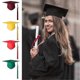 thumbnail image 3 of Adult Graduation Hat With Tassel Solid Color Non-fading High School Bachelor Graduation Hat Cosplay Prop, 3 of 5