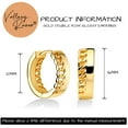 thumbnail image 5 of Valloey Rover 14K Gold Plated Cute Small Spike Huggie Hoop Earrings for Women, 5 of 6