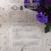 Dream Lifestyle Clear Stamp Calendar Week Month Clear Stamp Calendar Planner Transparent Stamps Seal Block for Scrapbooking Journaling Photo Album Decoration Card Making Decoration Paper Crafts