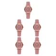 thumbnail image 3 of ZheElen Easy-to-read Ladies Quartz Watch Fashionable And Reliable Analog Display pink 5Set, 3 of 6