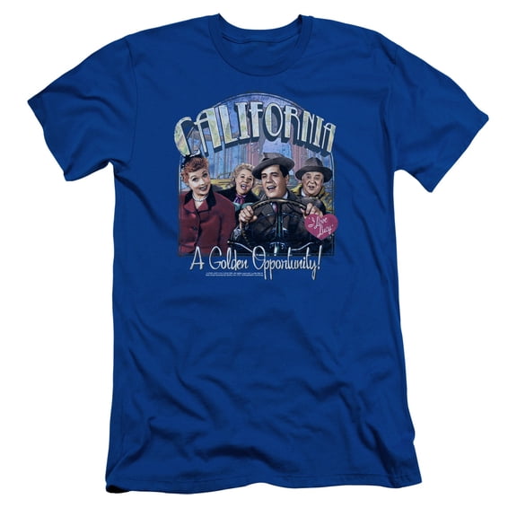 I Love Lucy Golden Opportunity S/S Adult 30/1 T-Shirt Royal Blue