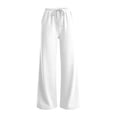 thumbnail image 3 of Aezemi Women Straight Leg Workout Sweatpants with 3 Pockets Loose Fit Comfy Soft Elastic Waist Drawstring Outerwear Womens Baggy Fashion Sports Gym Running Sweatpants XL, 3 of 7