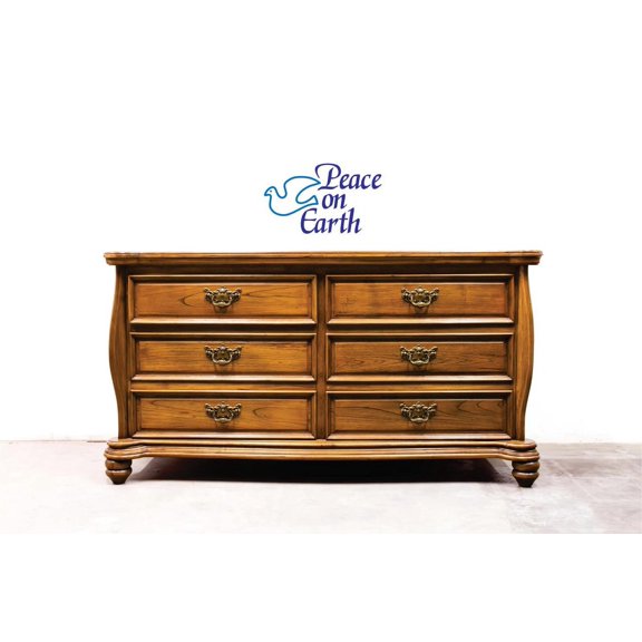 Custom Decals Peace on earth Wall Art Size: 10 Inches x 20 Inches Color: Multi