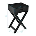 thumbnail image 2 of Design Sofa Side Table with X-Shape Drawer for Living Room Bedroom, 2 of 9