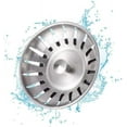 thumbnail image 4 of 2 Pieces Stainless Steel Kitchen Sink Plug - Universal Kitchen Sink Filter (Dia: 80MM), Kitchen Sink Grid, Silver, 8cm, 4 of 5
