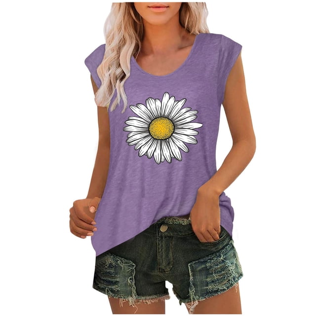 Birdeem Womens Cap Sleeve Tops Summer Tank Top Casual Basic Tees Shirts Loose Blouses