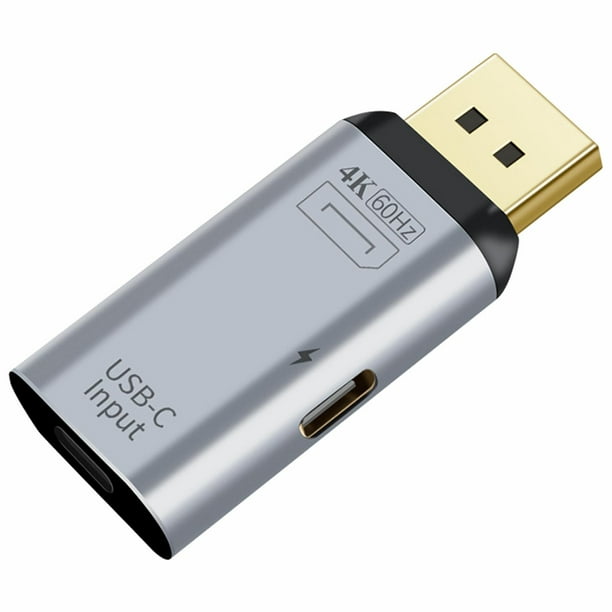 Convertidor de adaptador de conversión de carga a 4K 60Hz para monitor, teléfono, proyector de TV DP PD