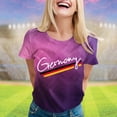 thumbnail image 2 of T Shirts For Women Womens Tops Summer Round Neck German Flag Printed Loose Casual Top, 2 of 4