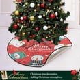 thumbnail image 6 of GZHJMY Christmas Snowman Christmas Tree Mat, Round Christmas Tree Stand Mat Decoration for Holiday Party Home Christmas Day Ornaments Floor Door, 28.3", 6 of 6