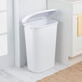 thumbnail image 5 of Sterilite 11.3 Gal. Lift Top Wastebasket Plastic, White, 5 of 6