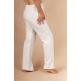 thumbnail image 4 of Women's Cottonique W12209 Latex Free Cotton Drawstring Sleep Pant w/ Pockets (Natural 7), 4 of 5