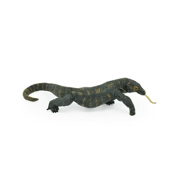 Komodo Dragon Toy Animal, Reptile, Lizard, Realistic Rubber Replica, Hand Painted Educational Model 6" CWG258 B241
