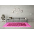 thumbnail image 3 of Ahgly Company Indoor Round Oriental Pink Industrial Area Rugs, 4' Round, 3 of 4
