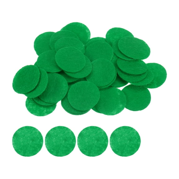 REGALWOVEN Round Felt Circles Pre Cut Felt Craft Pads Non-Woven Mini Felt Fabric Circles Green 25mm