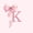 Pink K, variant on meiyoeat pink Bowknot Monogram A Full Size Comforter Sets,Watercolor Ribbon Initial Bedding Comforter Set,Pink Reversible,3 Pieces,1 Comforter and 2 Pillowcases