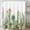 Cactus, variant on Stall Floral Shower Curtain Sets,36Wx72H Inch Narrow RV Grey and Ink Blue Flowers Fabric Shower Curtains, Soft Waterproof Polyester Bathroom Curtains with Hooks