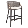 thumbnail image 4 of Safavieh Brando 39" Barstool, Dark Brown/White, 4 of 12