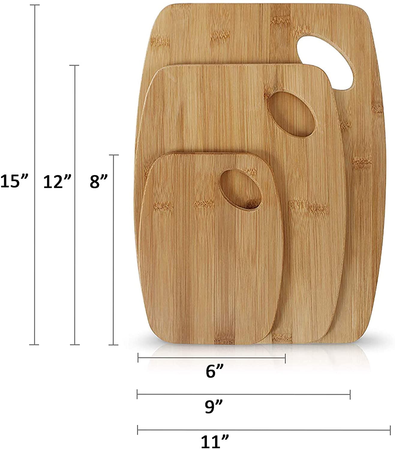 (Set of 12) 12X9 Bulk Plain Bamboo Cutting Board | For Customized,  Personalized Engraving Gifts | Wholesale Premium Chopping Board (With  Handle)