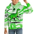 thumbnail image 3 of Kids Dinosaur Tie Dye Hoodie Boys Girs Pullover with Pocket , Soft Casual Long Sleeve Printed Sweatshirt with Drawstring for Children Sports Outdoor 2-12 Years(Light Green,7-8Years), 3 of 6