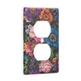 thumbnail image 2 of Yayeee Duplex Wall Plate 1-Gang 4.5"x2.7" Home Receptacle Light Switch Decorative Outlet Cover, Vibrant Blooming Flowers, 2 of 7