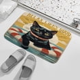 thumbnail image 4 of The Beach Is Calling I Must Go Black Cat Bath Mat for Bathroom rugs,Bath Mat, Extra Soft,Non-Slip Base,Machine Washable, Great for Bathroom Floor, Tub and Shower, 20"x32", 4 of 8
