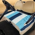 thumbnail image 5 of WIRESTER Universal Golf Cart Seat Cover, Comfortable Golf Cart Seat Towel Blanket 52 x 32 Inches, Suitable for EZGO Yamaha Icon and More, 2-Person Seats Club Cars - Striped, 5 of 5