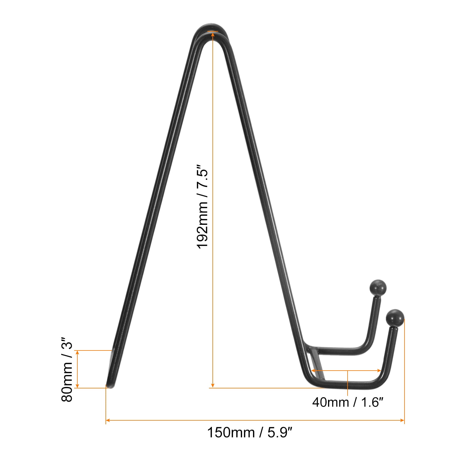 Uxcell 3Pack 7.5Inch Plate Stand for Display Iron Easel Plate Holder for Photo Black